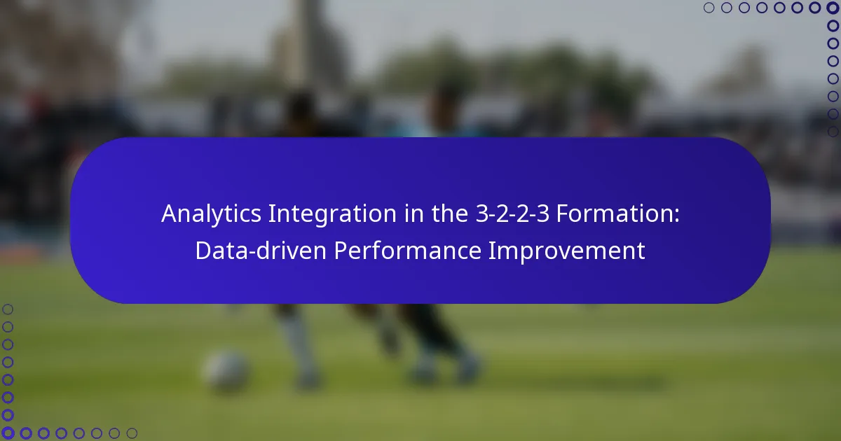 Analytics Integration in the 3-2-2-3 Formation: Data-driven Performance Improvement