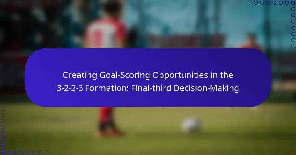 Creating Goal-Scoring Opportunities in the 3-2-2-3 Formation: Final-third Decision-Making