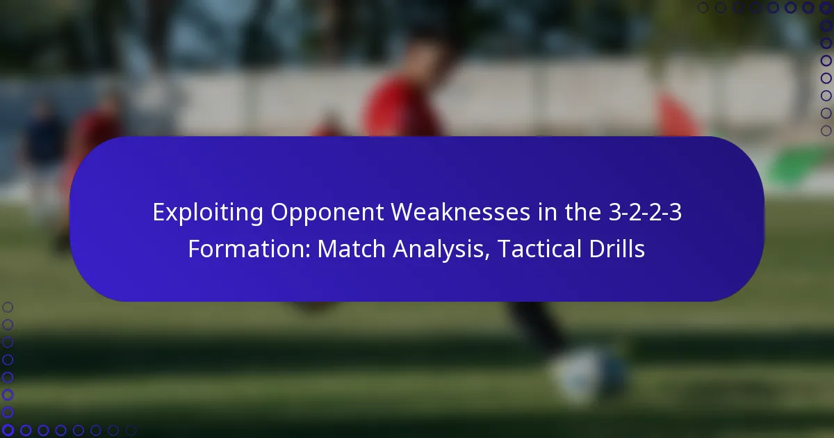 Exploiting Opponent Weaknesses in the 3-2-2-3 Formation: Match Analysis, Tactical Drills