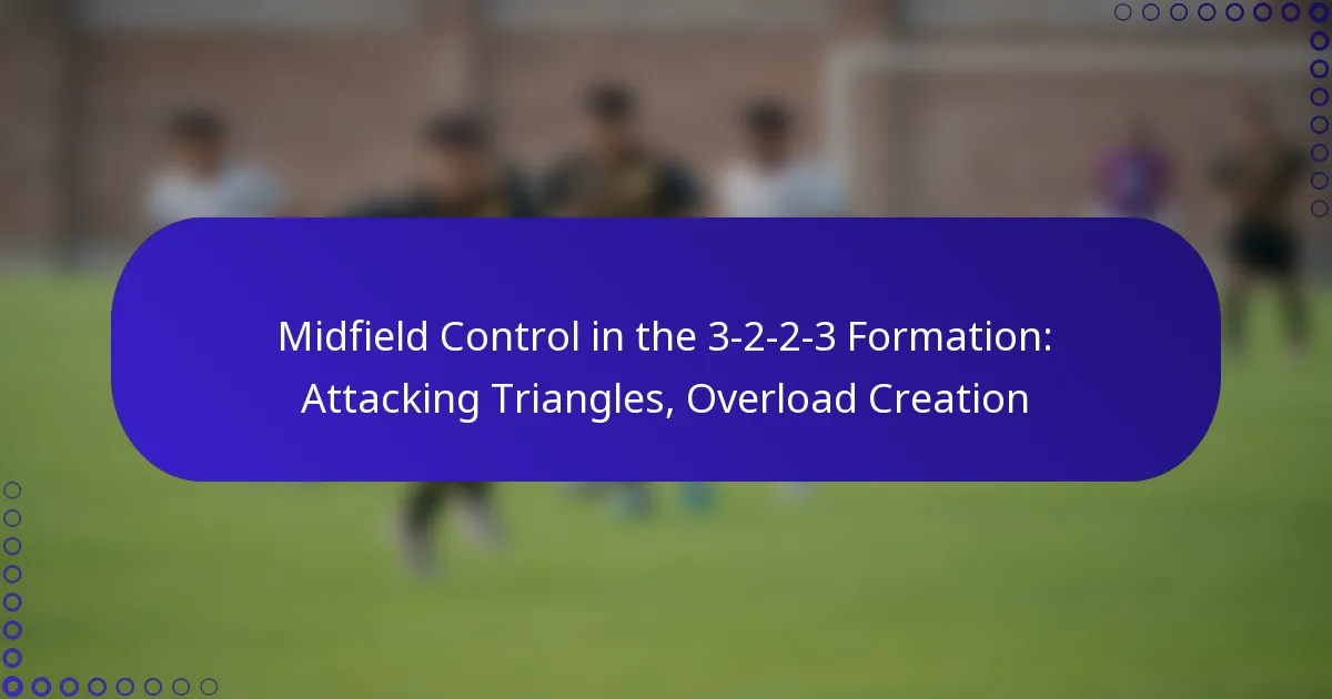 Midfield Control in the 3-2-2-3 Formation: Attacking Triangles, Overload Creation