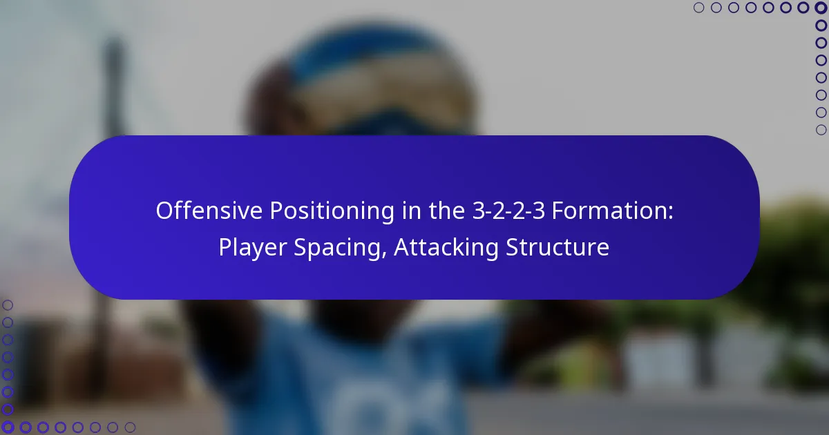 Offensive Positioning in the 3-2-2-3 Formation: Player Spacing, Attacking Structure