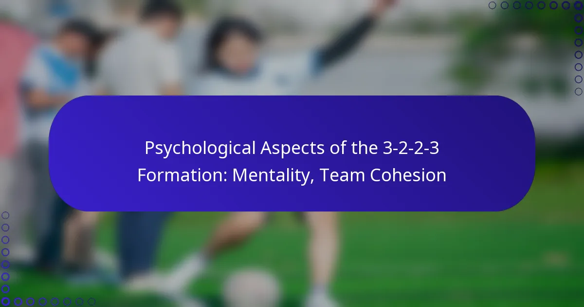 Psychological Aspects of the 3-2-2-3 Formation: Mentality, Team Cohesion