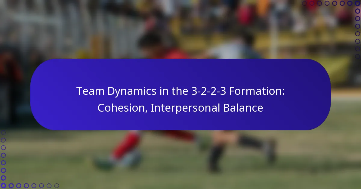Team Dynamics in the 3-2-2-3 Formation: Cohesion, Interpersonal Balance