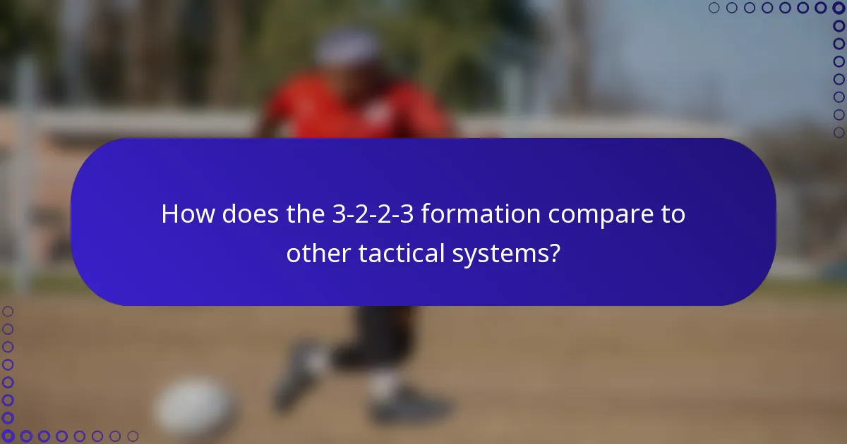 How does the 3-2-2-3 formation compare to other tactical systems?