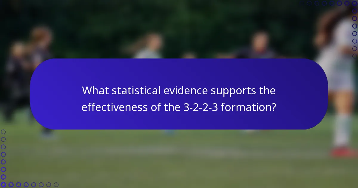 What statistical evidence supports the effectiveness of the 3-2-2-3 formation?